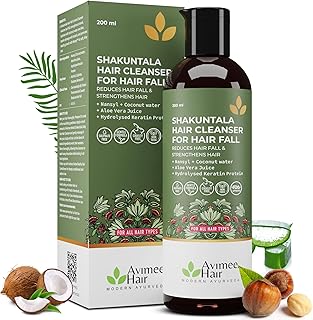 Avimee Herbal Shakuntala Hair Fall Control Cleanser | Keratin Protein & Nansyl | Sulphate & Paraben Free | 200 mL