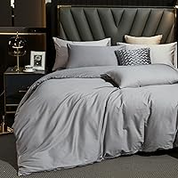 Vista 118 de MooMee Queen Duvet Cover Set, 100% Extra Long Staple Cotton 600 Thread Count Sateen Silky Soft Breathable Durable Luxury Hotel Quality Bedding Set
