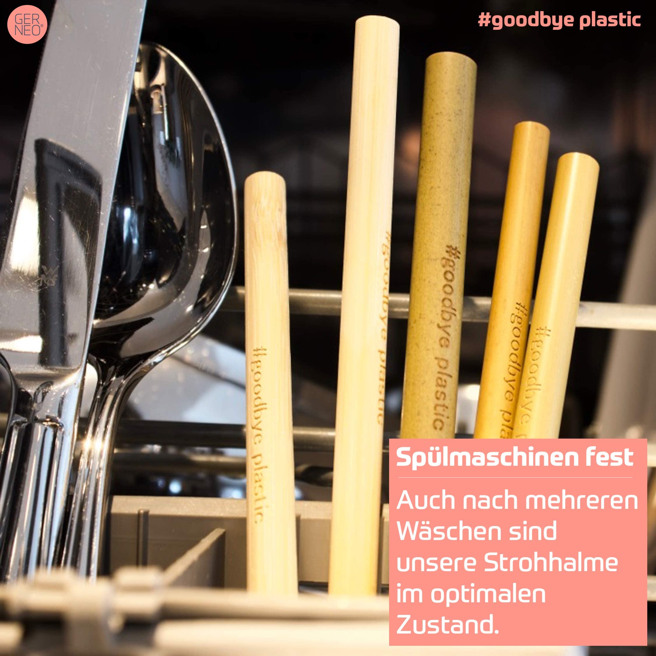 GERNEO Strohhalm wiederverwendbar Bambus in Beige - 10er Set +  Reinigungsbrste + Togo Bag - Rckgaberecht, kindergeeignet,  umweltfreundlich & ohne Plastik : Amazon.de: Kche, Haushalt & Wohnen