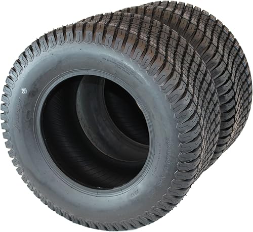 Antego Tire & Wheel Juego de dos neumáticos de césped de 4 capas de 23 x 10.50-12 para cortacésped y jardín, 23 x 10.5-12