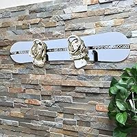 Vista 7 de Clips de montaje en pared para snowboard, soporte de pared horizontal para patineta, soporte de exhibición de snowboard para habitación, garaje