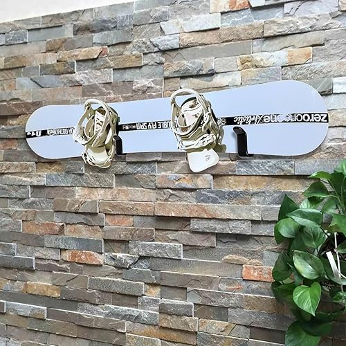 Miniatura 7 de Snowboard Wall Mount Clips, Horizontal Skateboard Wall MountSnowboard Display Stand for Room, Garage