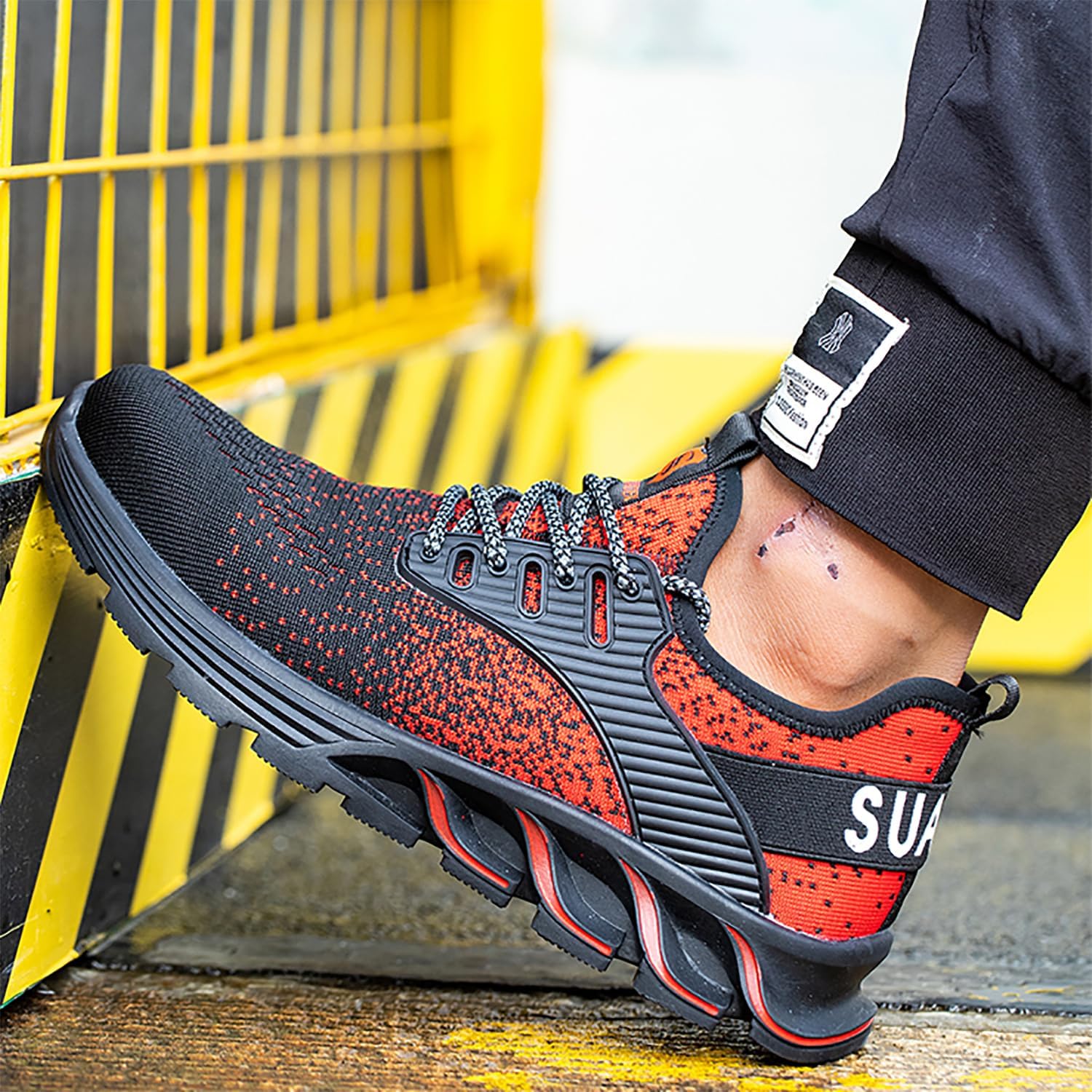 SUADEX Steel Toe Sneakers for Men Women Indestructible Work Safety Shoes Lightweight Comfortable Slip Resistant Composite Toe - Image 9