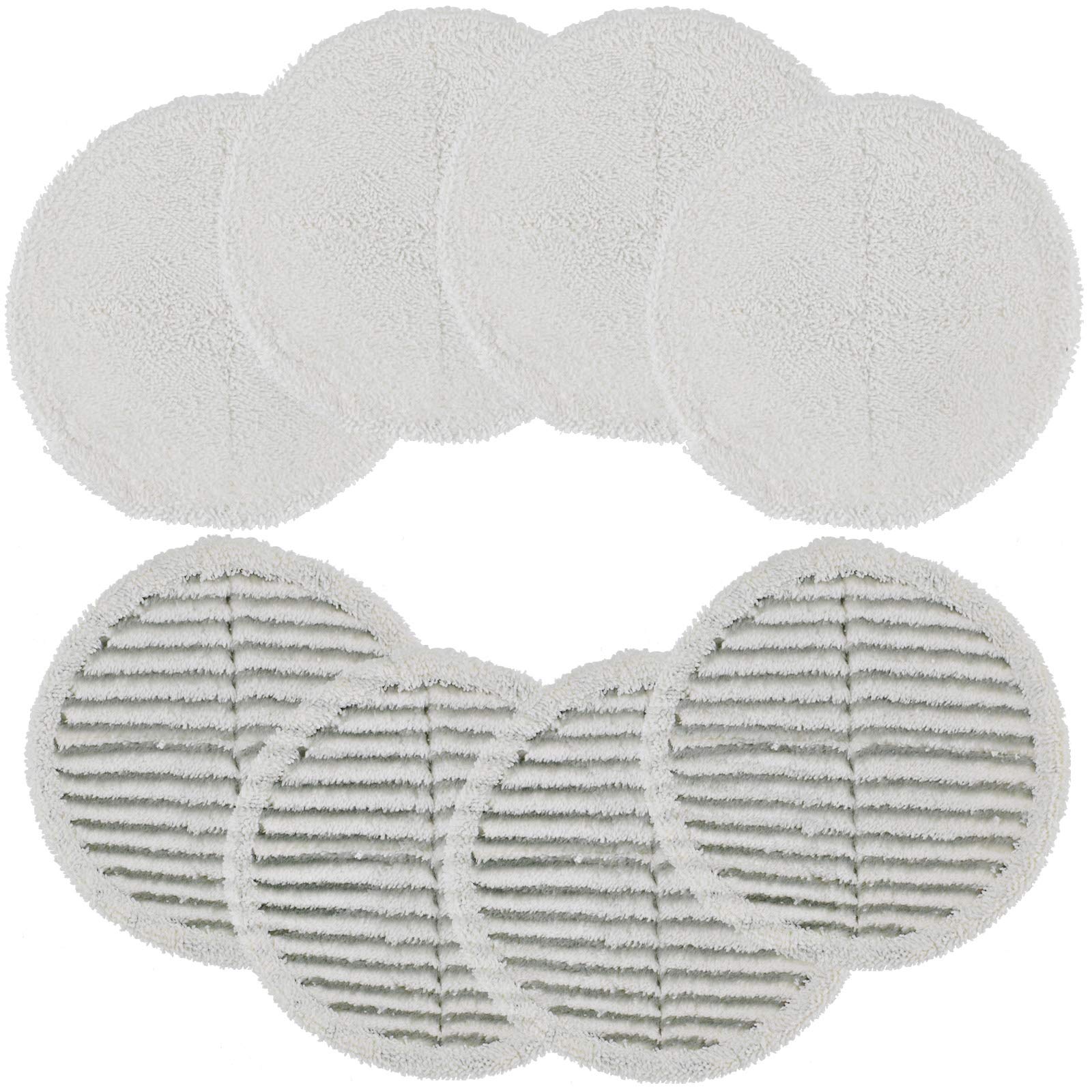 Replacement Mop Pads Compatible with Bis-Sell Spinwave 2124 2039A 2307 23157 20391 20399 - Hard Floor Mop Pads Kit (Included 4 Soft Pads+4 Scrubby Pads)
