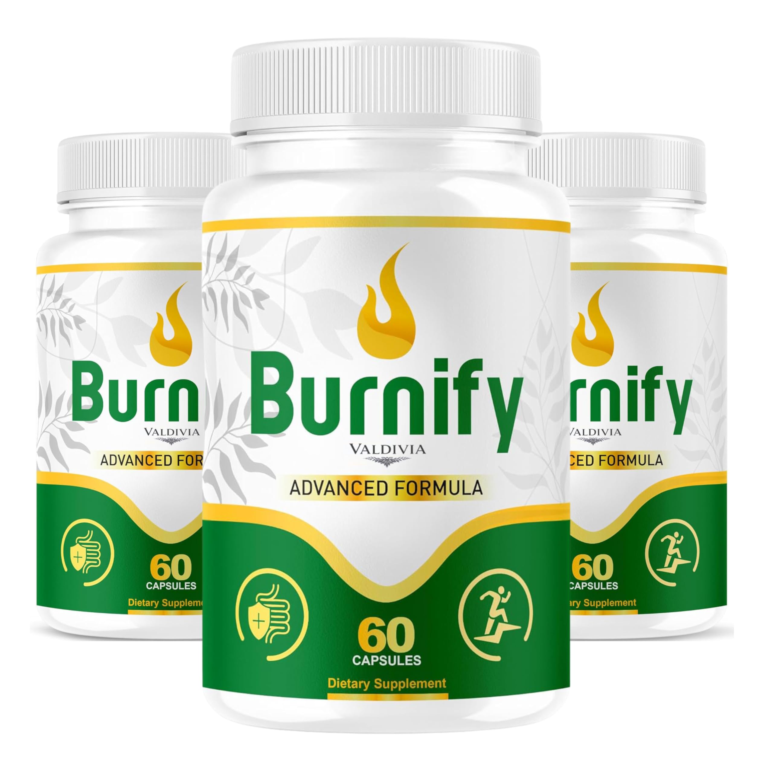 (3 Pack) Burnify Capsules - Official Burnify Premium Advanced Formula Capsulas Natural Ingredients Multivitamin Supplement Support Pastillas for Health Overall & Wellness, 180 Capsules for 3 Months