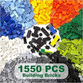 1550PCS Classic Building Bricks Set with Wheels