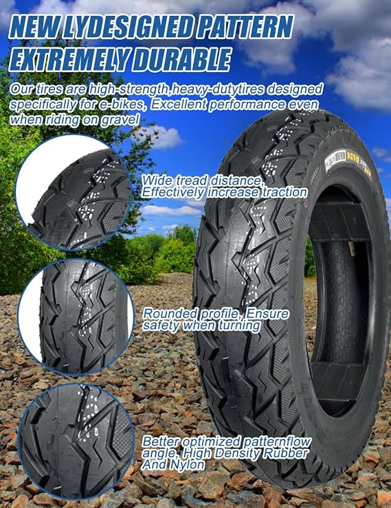 90/90-12 Tubeless Front or Rear Scooter Tire 12 Inches Rim