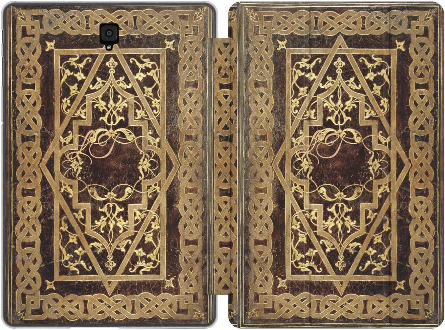 Mertak Case Compatible with Samsung Galaxy Tab S10 Ultra S9+ FE S8 Plus S7 S6 lite S5e S4 S3 A9 A8 A7 A 10.1 8.0 Old Book Cover Personalized Name Monogram Vintage Flip Custom Protective Cover Bookish