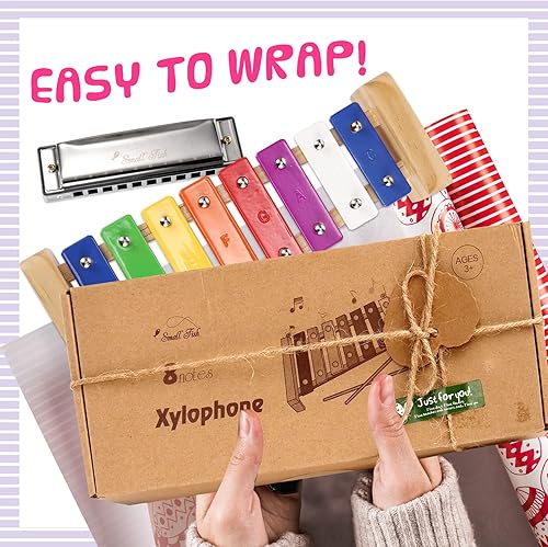 Miniatura 6 de Xilófono para niños mejor regalo de cumpleaños y día festivo para tus pequeños músicos, juguete musical con mazos seguros para niños, instrumento