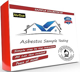 Asbestos Test Kit 1 PK- Includes All Lab Fees - Test Popcorn Ceiling, Tile, Insulation, Adhesive, Mastic, Drywall and Other Materials for Asbestos (72Hr Turnaround)