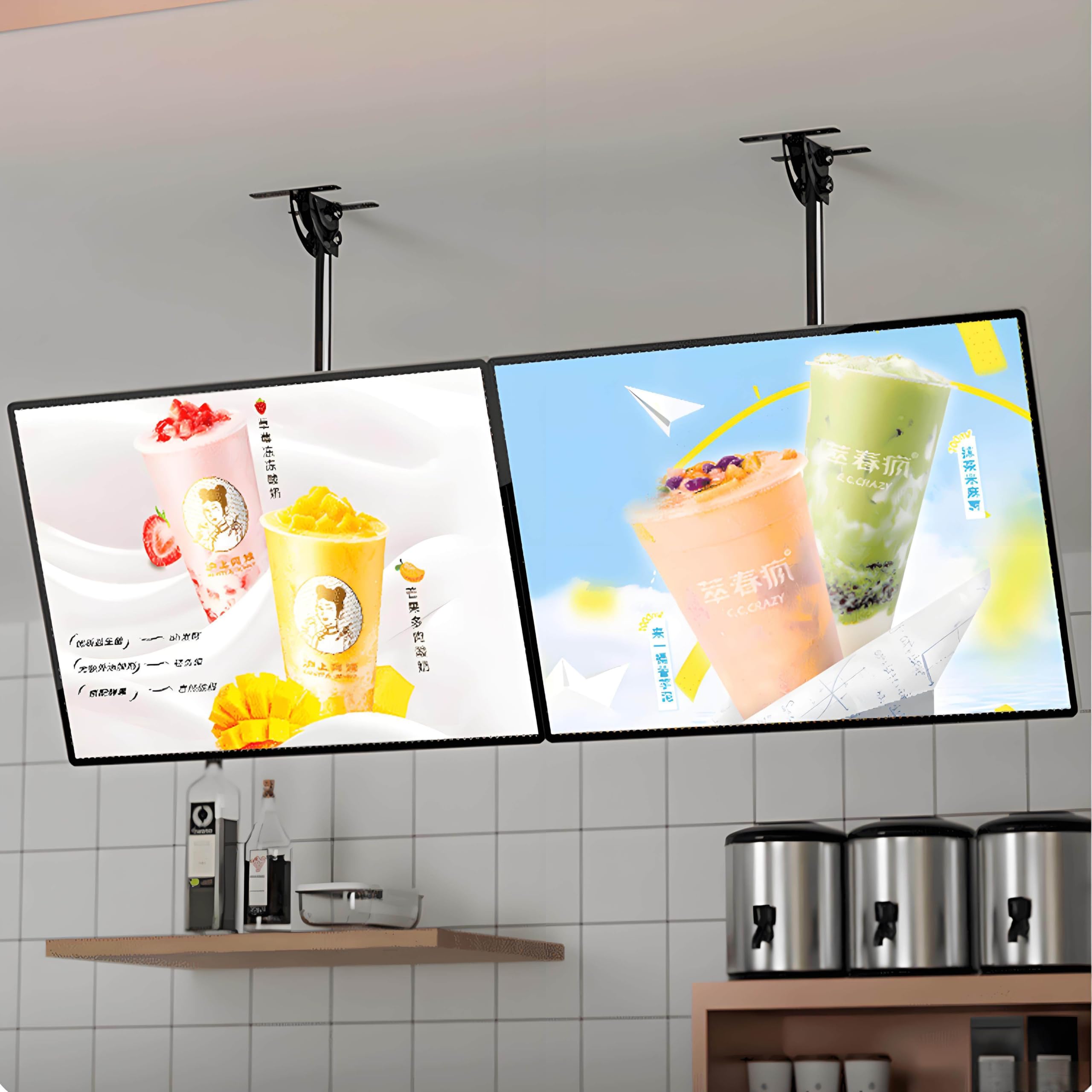 Tablero de menú retroiluminado LED con diseño ultrafino de clip para exhibición de carteles iluminados en restaurantes