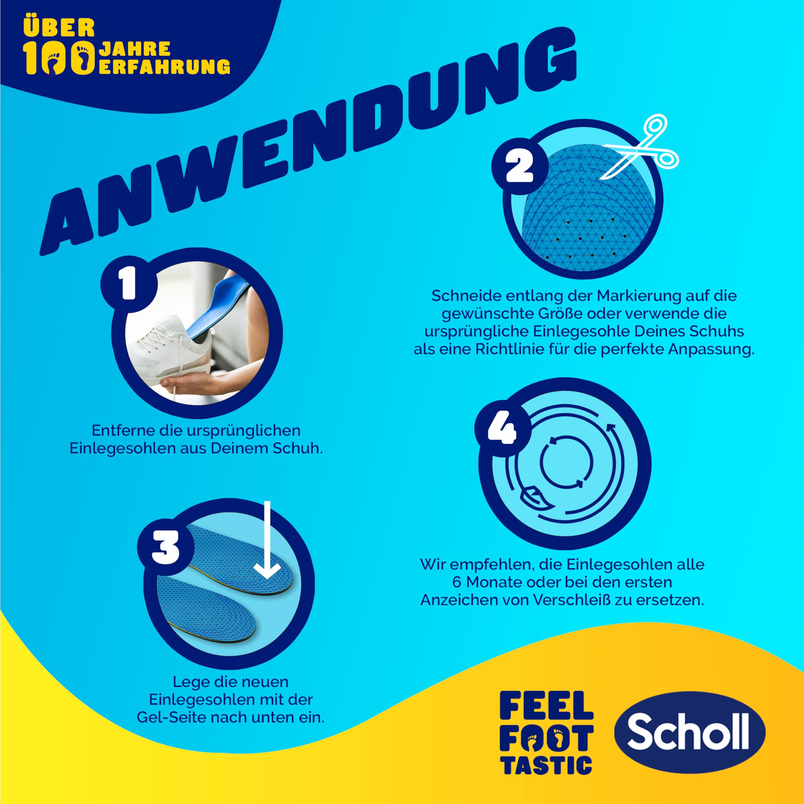 Scholl GelActiv Everyday wkładki dla mężczyzn, komfortowe stopy przez cały dzień, amortyzacja z pianki z pamięcią kształtu i technologia GelWave dopasowują się do stóp i zapewniają najwyższy komfort