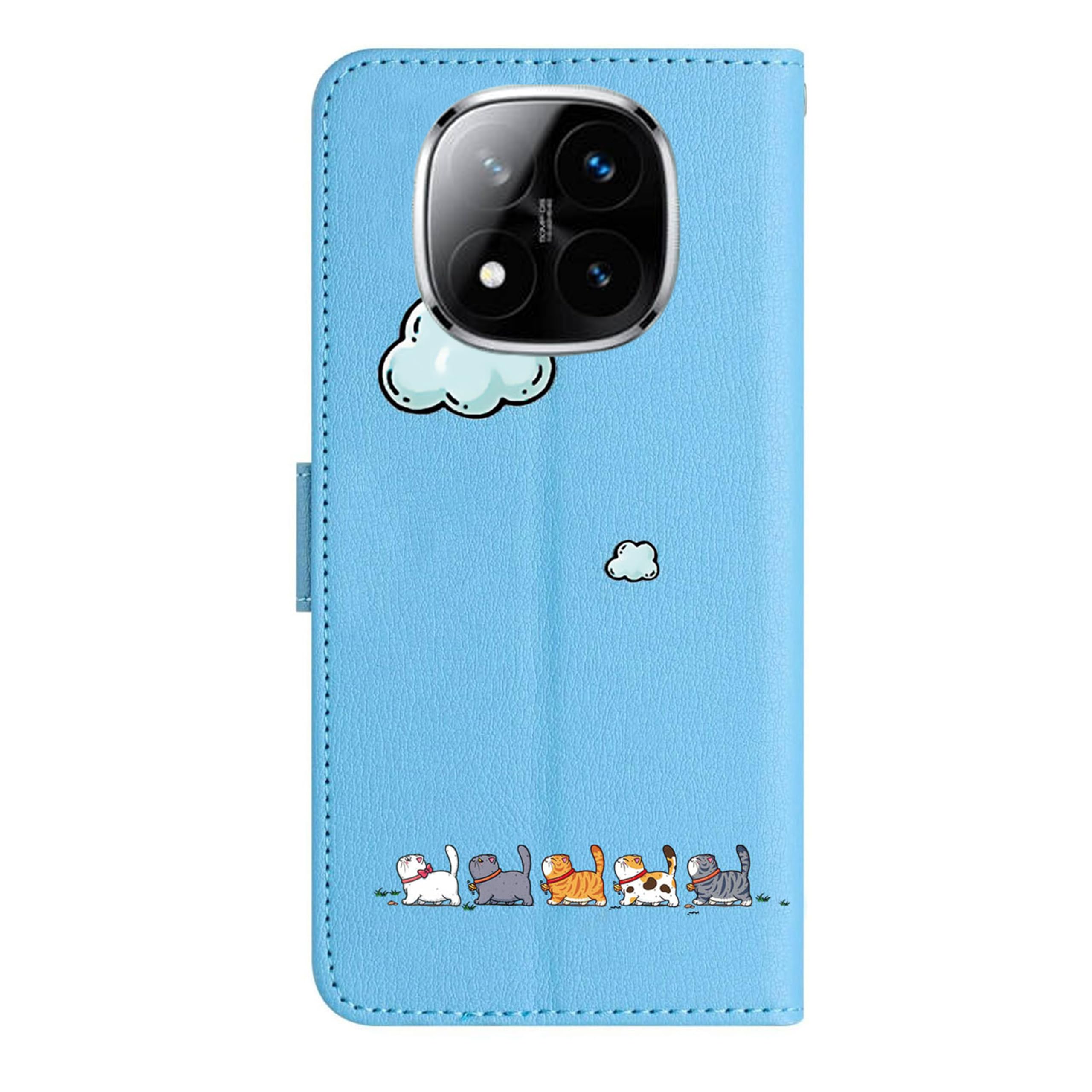 Housse Portefeuille Pour Xiaomi Redmi Note 14 5G - Cuir PU, Rabat Magnétique, 3 Fentes Cartes, Support Intégré - Protection Complète