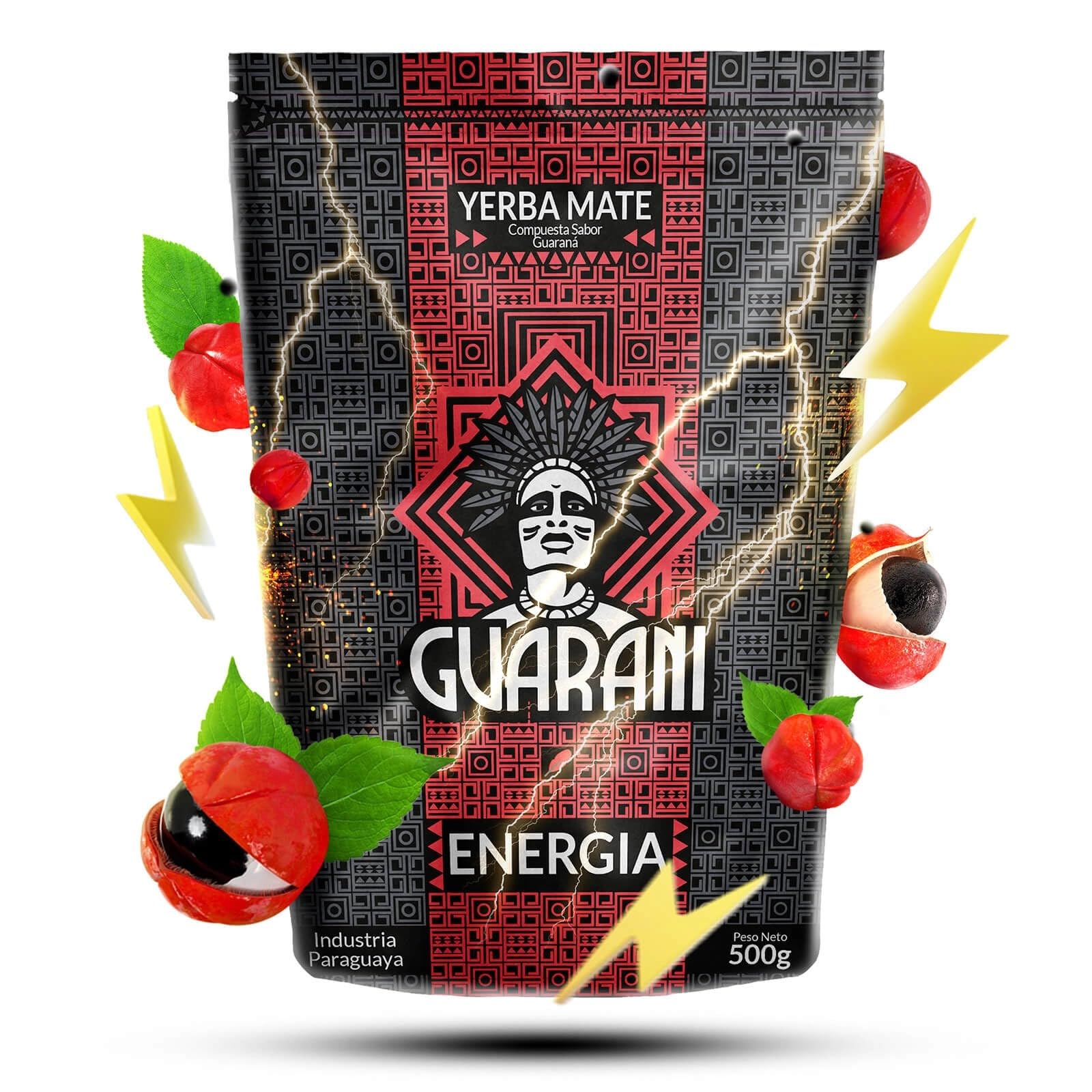Set complet de Yerba Maté - Guarani Énergie 500g avec Yerbomos XL et accessoires