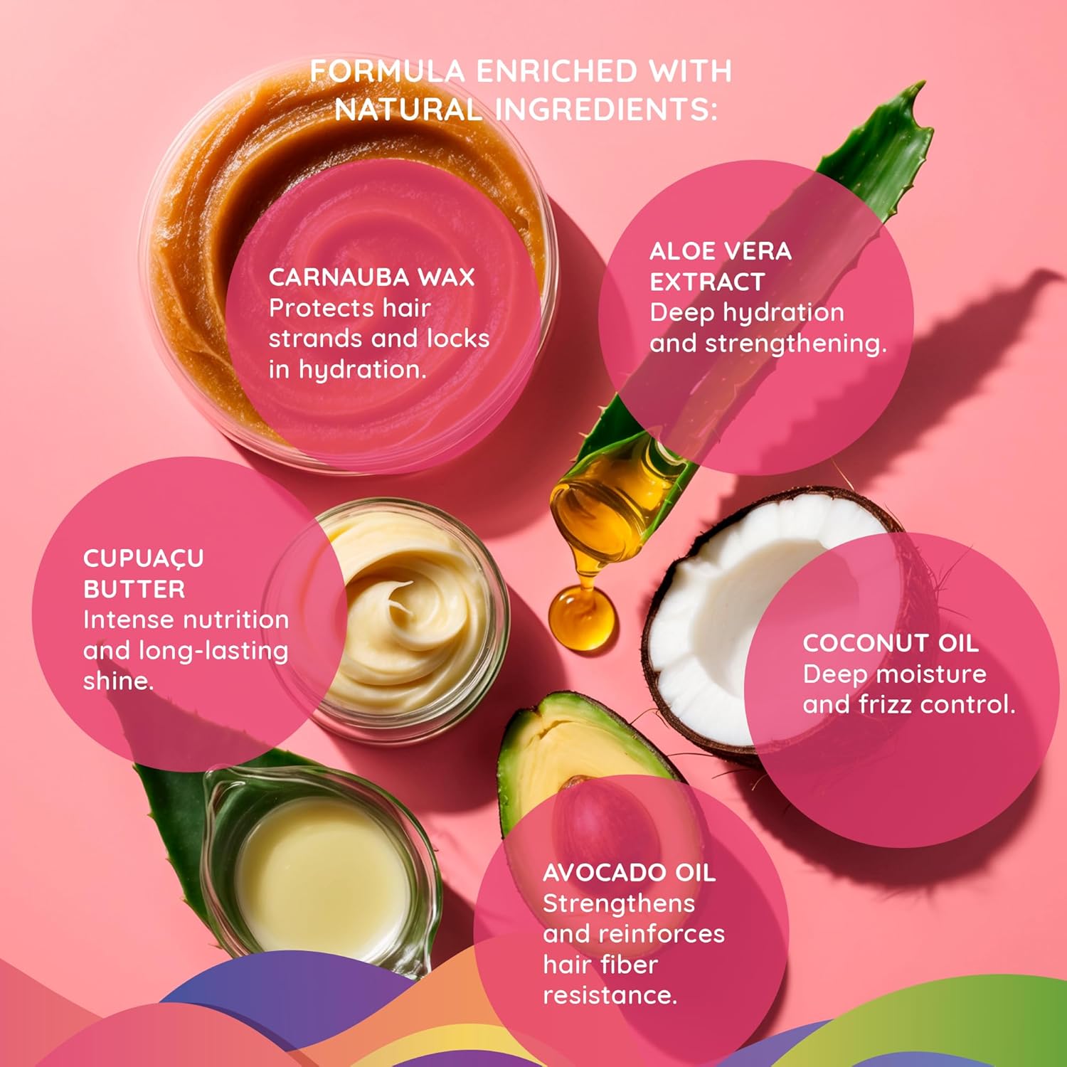 Brscience Fuzionfrizz Curl Styler Kit - Control & Long-Lasting Definition for Curly Hair - Anti-frizz - Shampoo, Conditioner, Styling Gelatine and Combing Cream - Types - 4A, 4B, 4C - 4x500ml