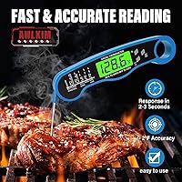 Vista 2 de AWLKIM® Termómetro digital para carne, termómetro de comida de lectura instantánea rápida para cocinar, hacer dulces, parrilla exterior, termómetro