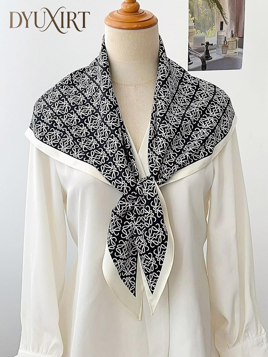 Triangle Shawls Scarf Head Hair Neck For Women Scarves Fashion Silk Feeling Lady Lightweight 56.3×27.95inch - Image 2