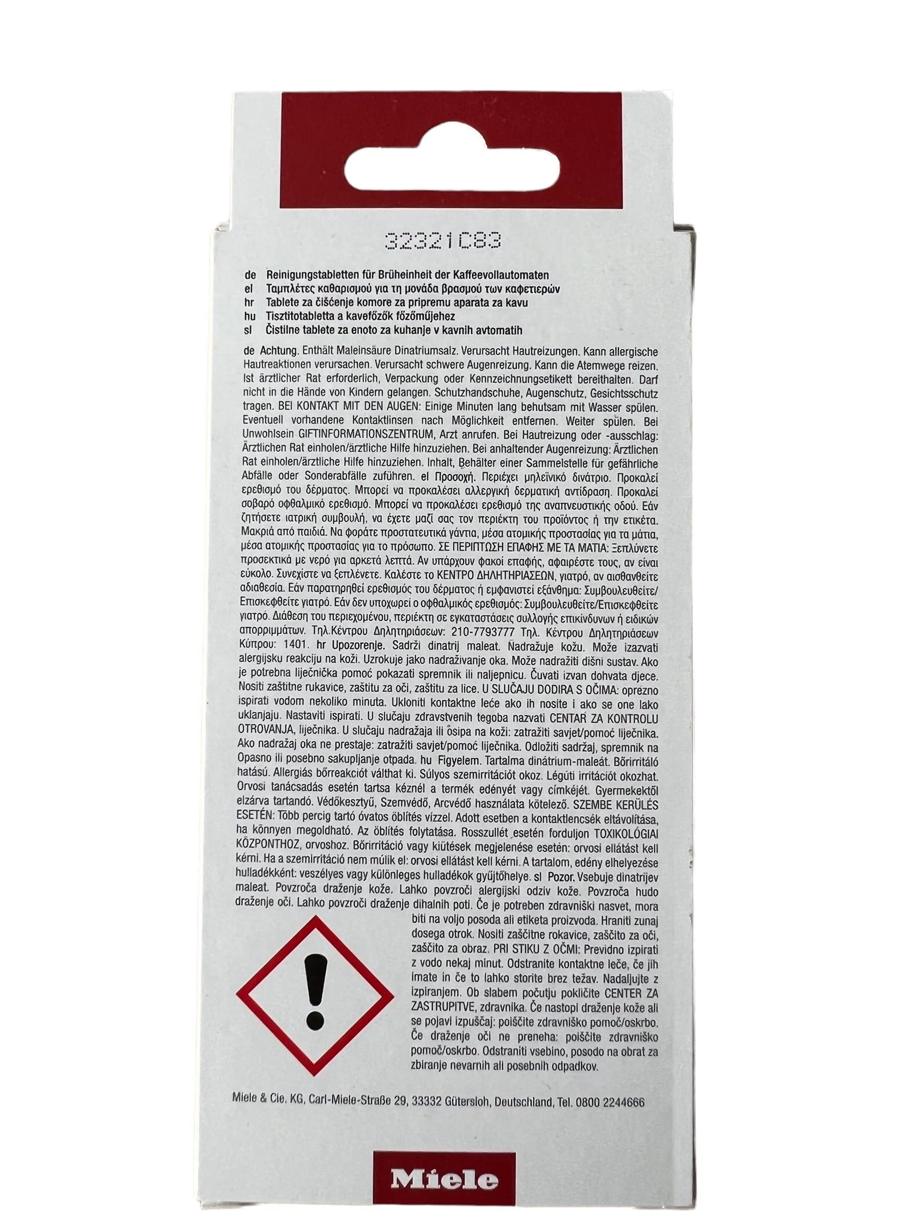 Miele 7616440 - Tabletas de limpieza para cafetera, 10 tabletas