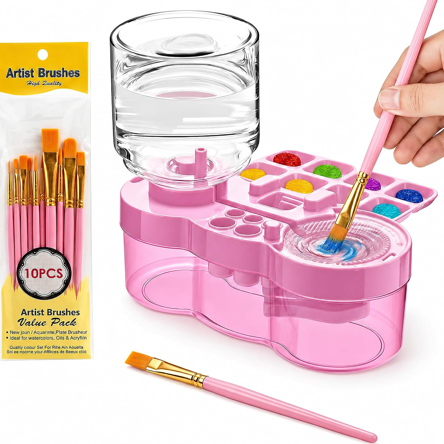 Paint Brush Cleaner Tool with 10 PCS Paint Brushes