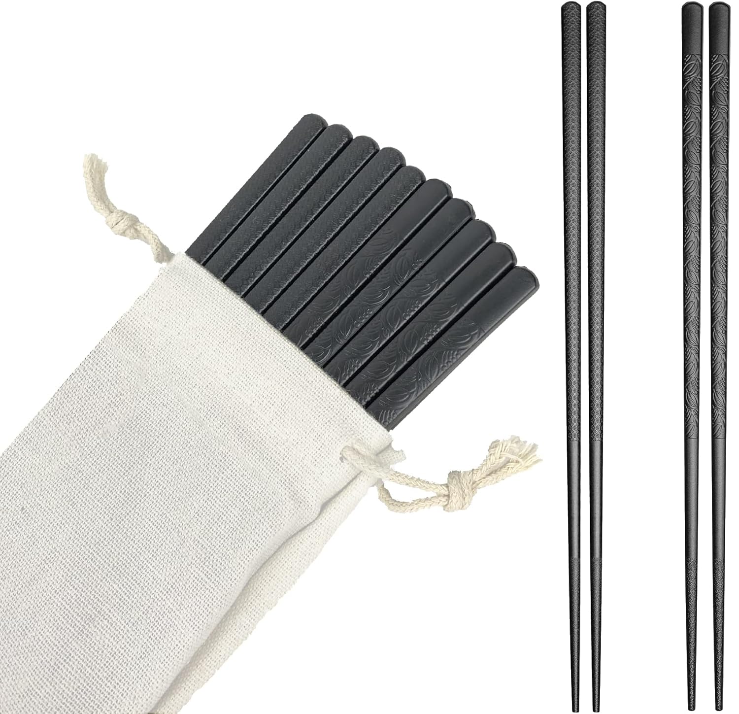 Buy Chopsticks Reusable Dishwasher Safe,10 Pairs, Japanese Chopstick Set, NonSlip Fiberglass