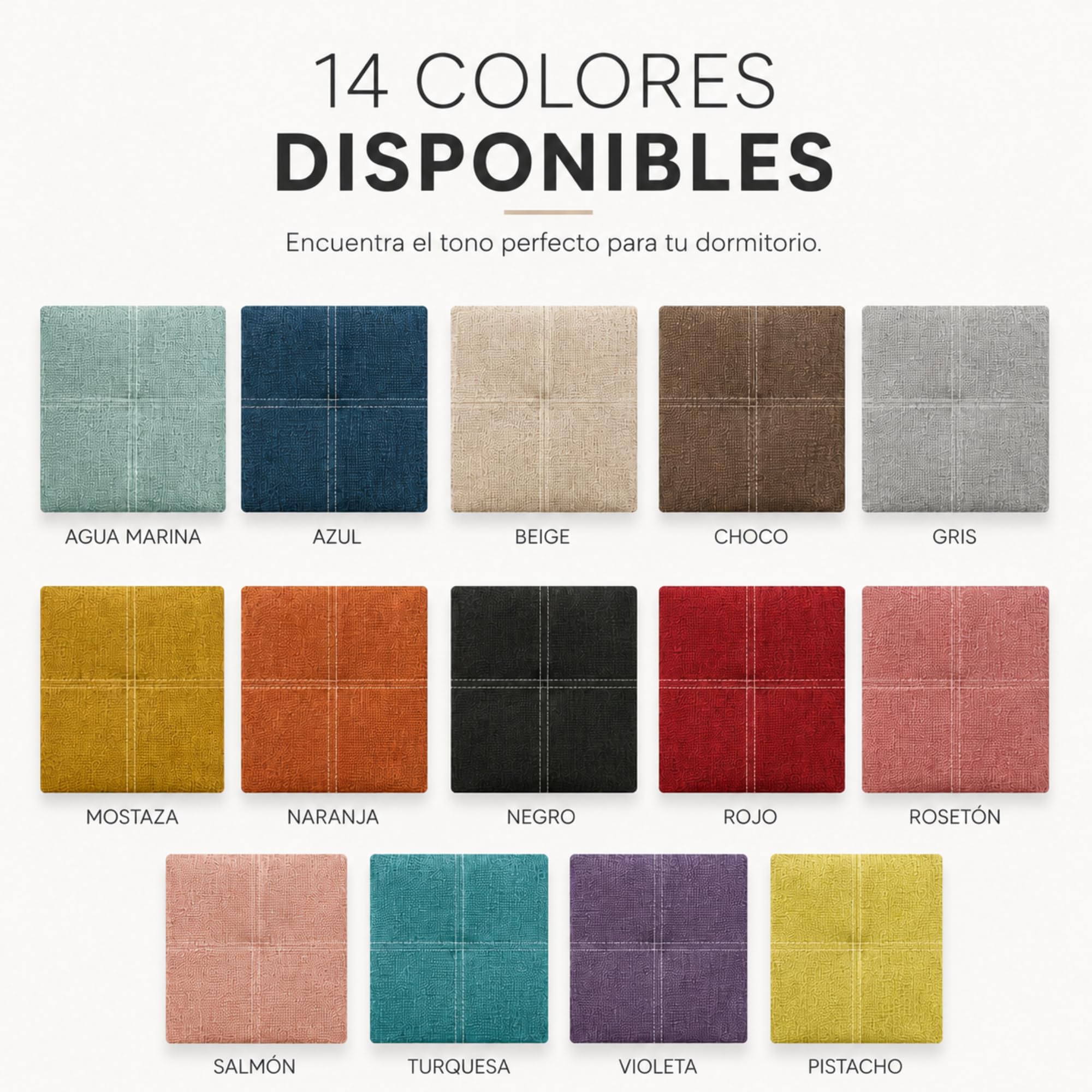 FISIO Dreams Cabecero Tapizado Tela Nido Lola para Cama 90, 105, 135, 150, 160, 180 y 200cm | Cabezal Acolchado Moderno | Tela Acualine Repelente al Agua | Fabricado en España
