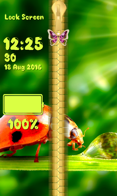 Ladybug Zipper Lock Screen:Amazon.com:Appstore for Android