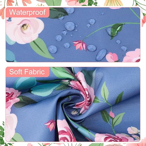 Miniatura 4 de Paquete de 3 delantales florales para mujer, delantales de cocina ajustables con 2 bolsillos, delantal floral de rosa vintage, delantal de chef