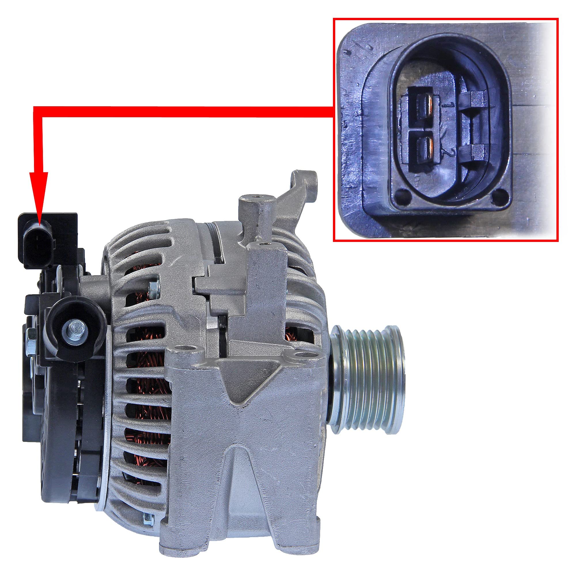Alternateur 14V 200A ATEC - Compatible Mercedes Classe C, E, S, CLK, CLC (W203, W211, W220, Etc.)