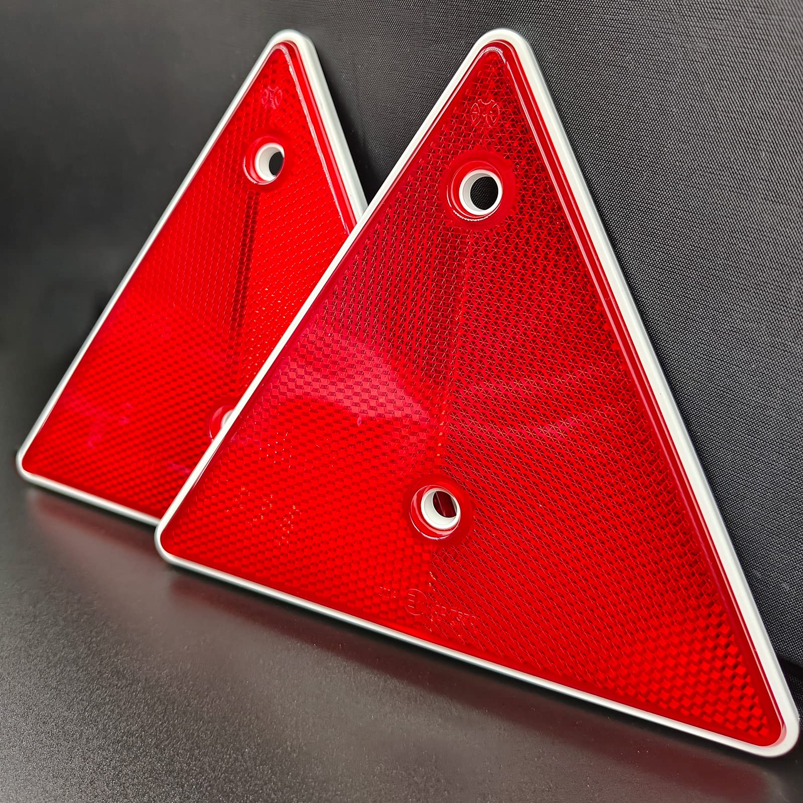 4 Catadiottri Rettangolari Rossi Per Trattori E Rimorchi - Riflettori Sicurezza - Foto 4