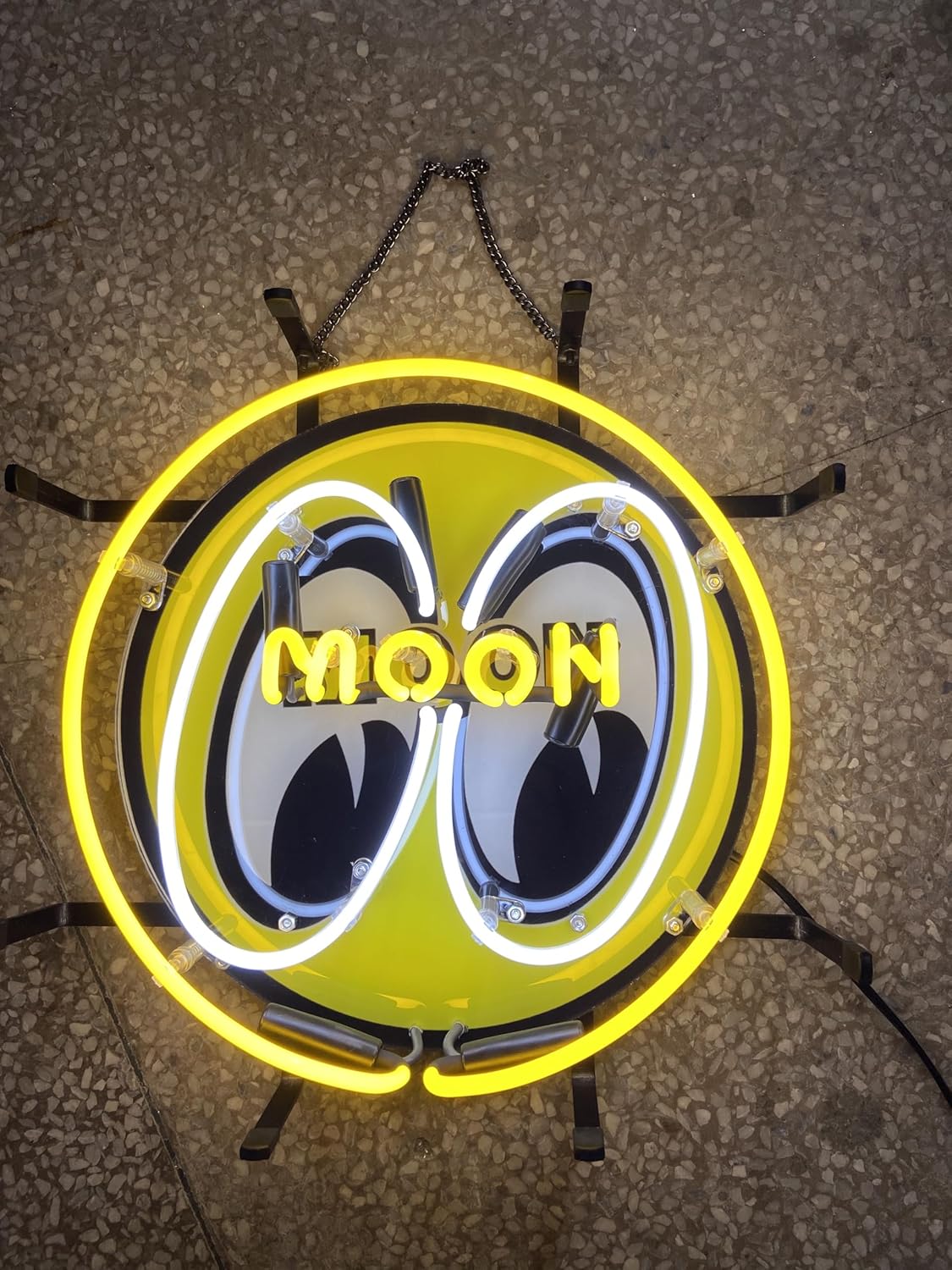 Neon Signs Moon And Eye Beer Bar Sign 13X13''Man Cave Neon Light Sign for Bar Party Home Room Wall Decor Artwork Lamp