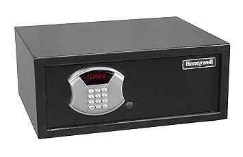 Honeywell Safes - 5105 Low Profile Steel Security Safe with Hotel-Style Electronic Digital Lock for Home & Offices (1.14-Cubic Feet, Black)