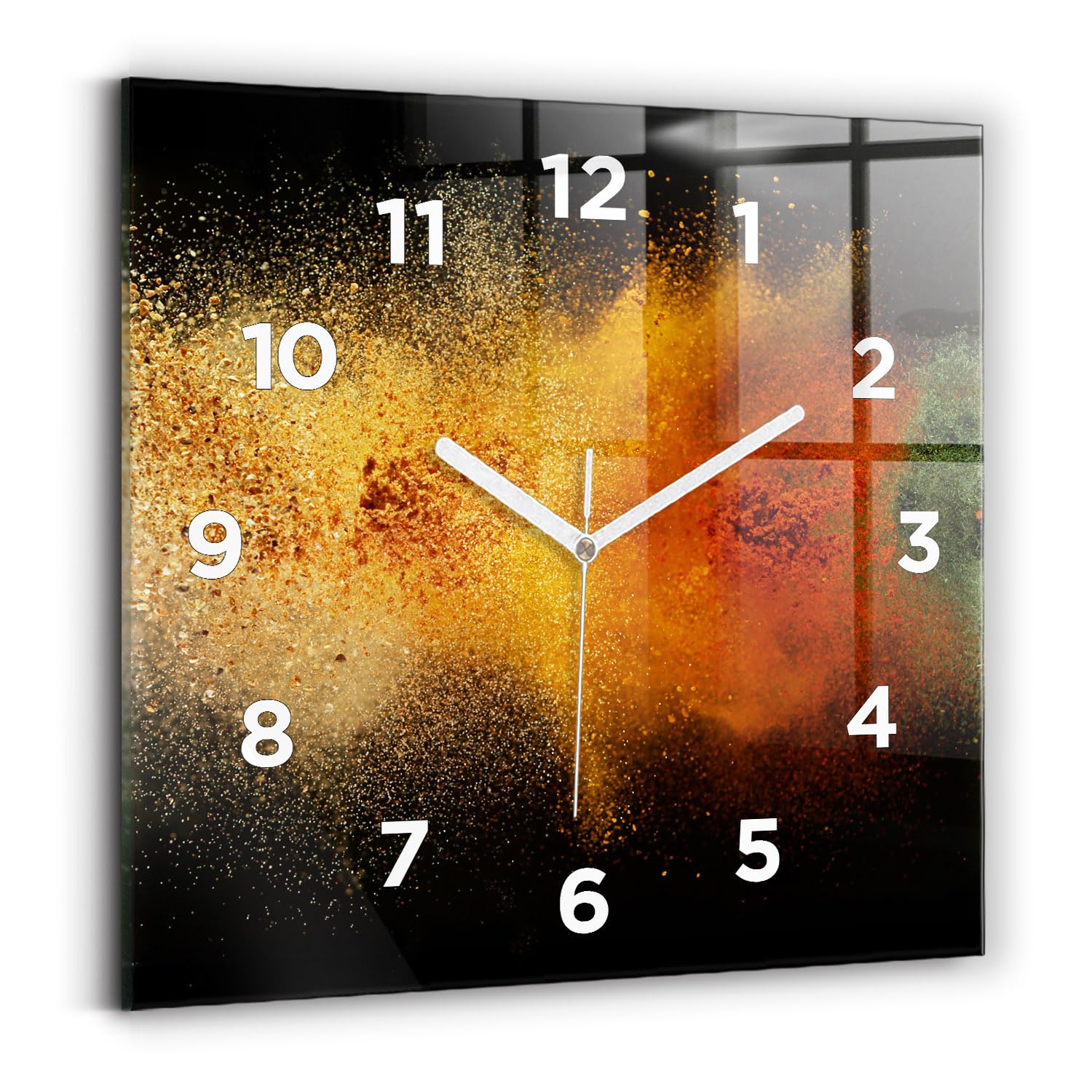 Horloge carrée silencieuse Wallfluent 30x30 cm pour en finir avec le tic-tac stressant