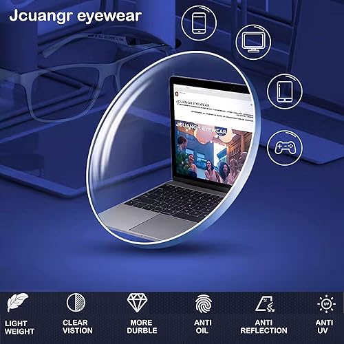 Miniatura 4 de JCUANGR Distancia Miopía Conducir Miopía Vidrio Hombres Mujeres Cuadrado Cerca Visualizado Ners Gafas Negro Azul Luz Marco De Computadora