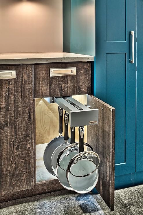 Glideware 22in 7-Hook Organizer Blum Soft Close Gray