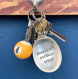Emergency Nutella Spoon Keyring - Nutella Spoon, Nutella Gift, Gift for Nutella Lovers, Gifts For Him, Gifts For Her - Amusing Gift