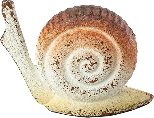 Foreside Home and Garden Figura de caracol de hierro fundido - Foreside Home & Garden