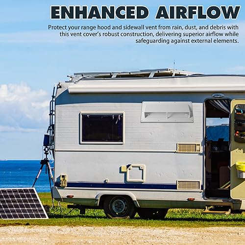 Miniatura 6 de TonGass Paquete de 2, cubierta de ventilación blanca para caravana, cubierta de ventilación de campana de rango para cámper, remolque, cubierta de