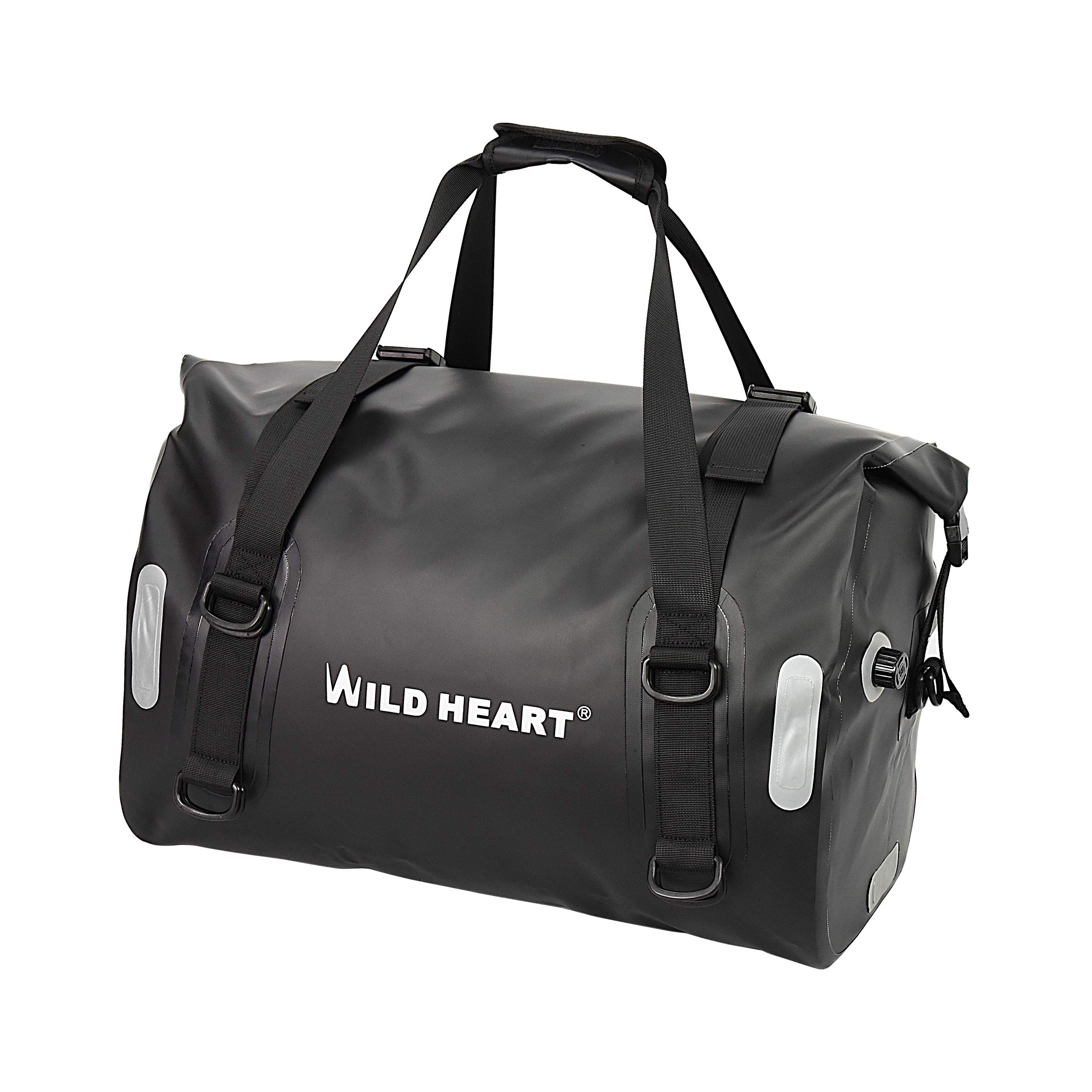 WILD HEART Eac étanche 55L 66L 77L Sac Polochon Sec Moto pour Voyage, Moto, Cyclisme, Randonnée, Camping（55L