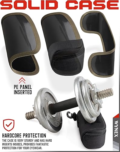 Miniatura 4 de WYNEX Bolsa táctica Molle para gafas, estuche rígido para lentes de sol a prueba de golpes, caja protectora