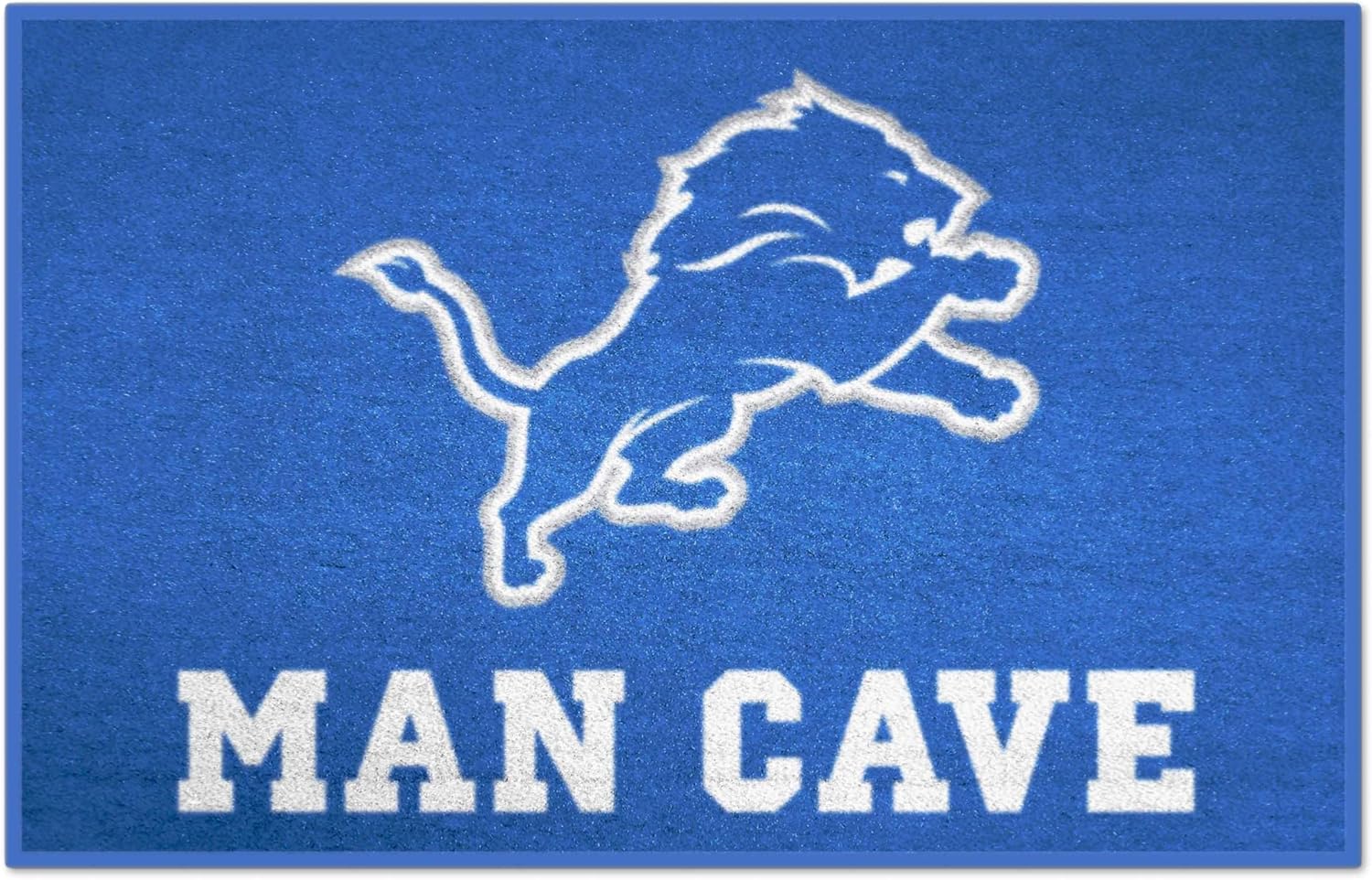 FANMATS 14301 NFL Detroit Lions Nylon Universal Man Cave Starter Rug , 19"x30"