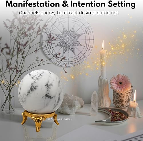 Vista 252 de Amazing Gemstone Black Tourmaline Crystal Ball with Stand - 2" Inches Crystal Sphere Meditation Balls for Witchcraft and Decorative Balls
