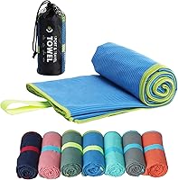 4Monster Microfiber 2.0 Camping Towel - Ultra Soft Quick Dry Super Absorbent Lightweight Travel Towel for Hiking Beach Gym Yoga Medium Blue