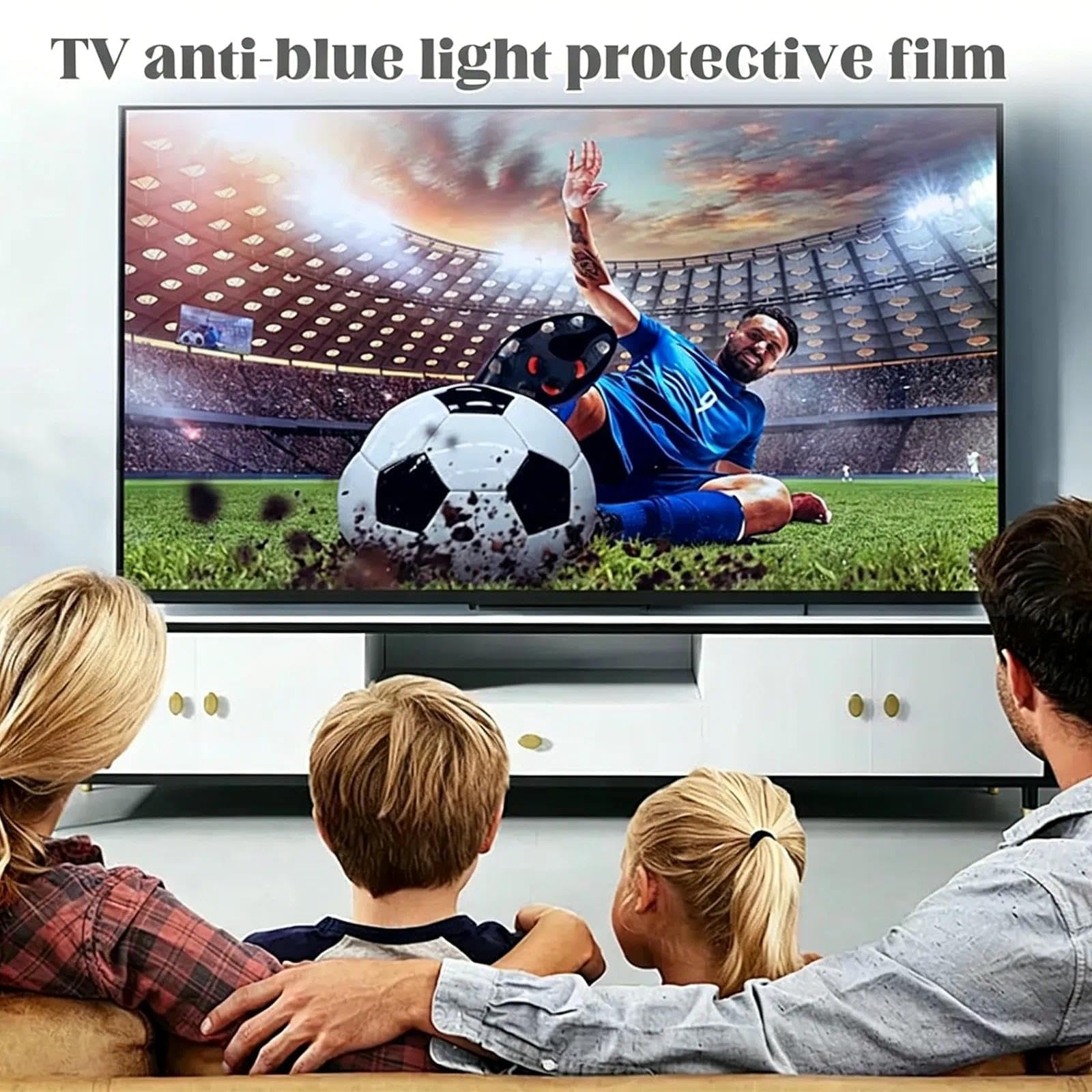 Ochraniacz ekranu na telewizor, matowa, antyodblaskowa, antyrefleksyjna i odporna na odciski palców, nieodblaskowa, do salonu, przyjazna dla oczu, bardzo przezroczysta, wysoka przejrzystość, prawdziwa