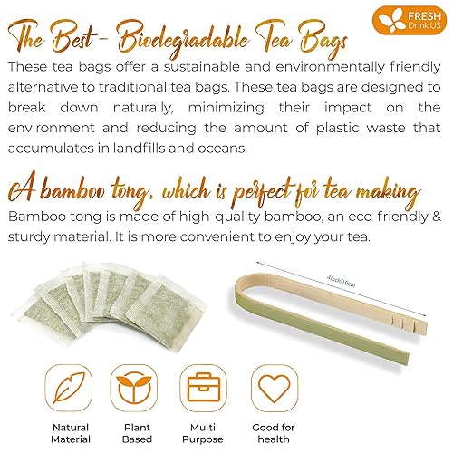 Vista 234 de FreshDrinkUS, 105 bolsas de té de hoja de laurel premium, 100% natural y puro de hojas de laurel. Té de hierbas de laurel de hojas sueltas.