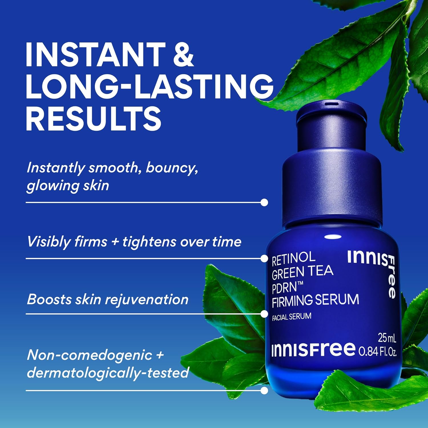 innisfree Green Tea Retinol PDRN Firming Serum - Vegan Korean Skincare for Fine Lines and Smoothing Skin Texture, Available in Gift Set - Image 2