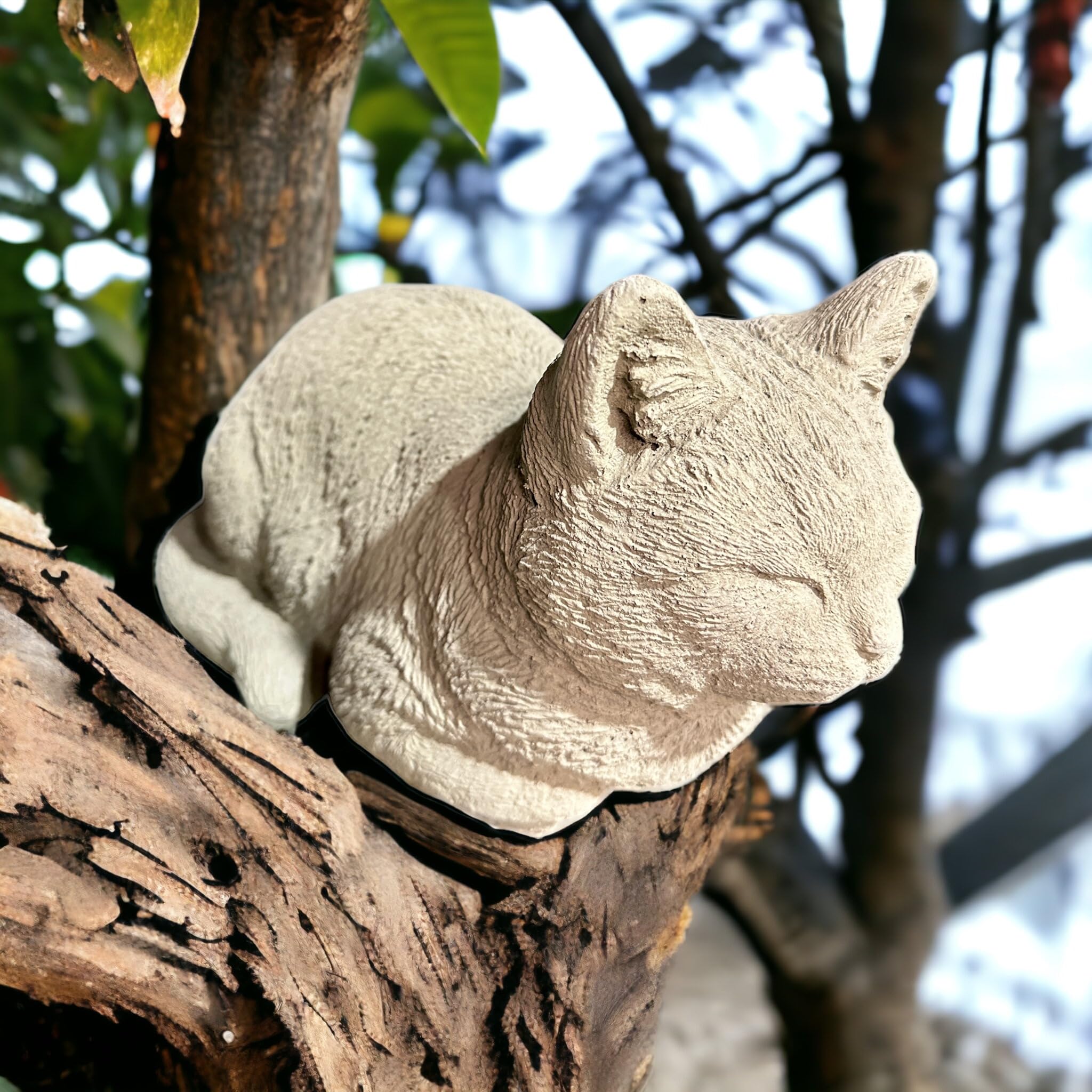 OriginalPaul Skulp & Betondesign Steinfigur Katze Mia für Garten und Terrasse aus frostsicherem Steinguss