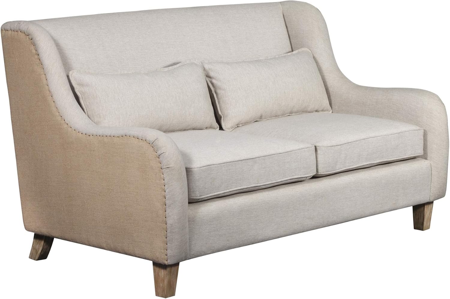 Tommy Hilfiger Wingback Sofa, Beige Two-Tone