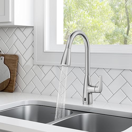 Miniatura 7 de American Standard 7077380.075 Colony Pro Touchless Pull-Down Grifo de cocina con pulverizador de acero inoxidable