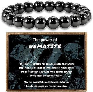 Copper Bracelet for Women and Men, Copper Magnetic Bracelet with 3500 Gauss Magnet Beads as Birthday Gifts, Hematite Jewelry Pulsera De Cobre para Mujer for Parents Anniversary Jewelry Gift