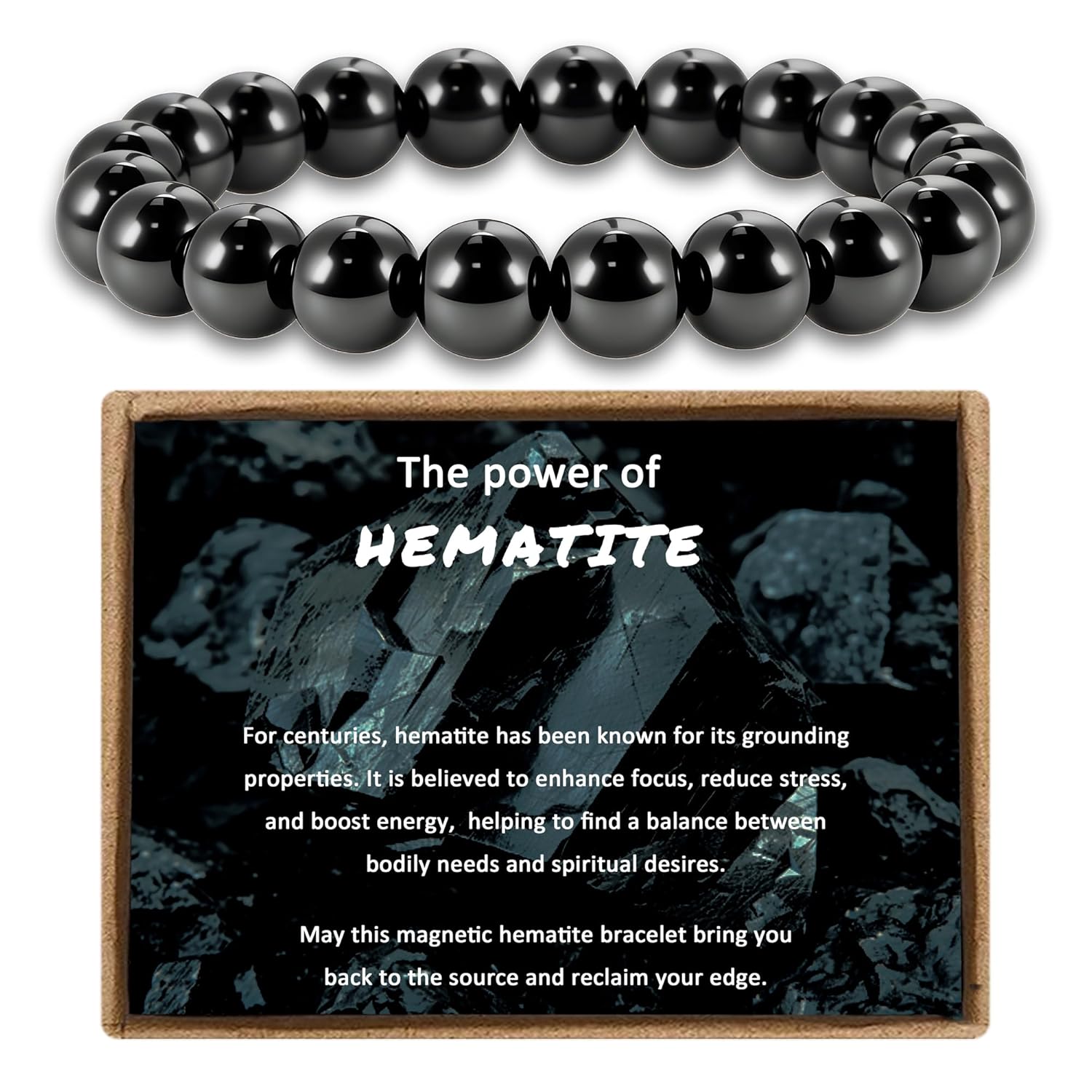 Copper Bracelet for Women and Men Copper Magnetic Bracelet with 3500 Gauss Magnet Beads as Birthday Gifts Hematite